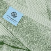 White Classic Hotel Collection Luxury Soft Cotton Hand Towels, Light Green, 16 x 30, 6 Pack