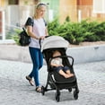 thumbnail image 3 of Gymax Poussette Portable pour Bébé Pliable à une Main avec Cadre en Aluminium Gris, 3 of 10