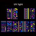thumbnail image 3 of Pegatinas temporales de luz UV A prueba de agua, luminosas, brillan en la oscuridad, fiesta nocturna, Bar, cara, cuerpo, tatuaje, decoración, 3 of 4