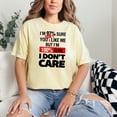 thumbnail image 2 of Funny Slogan Quote Sure Don't Care, Butter Comfort Colors T-Shirt, Large, 2 of 3