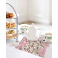 thumbnail image 4 of Pink Orchid Flowers Kitchen Dish Towels for Drying Dishes Set of 2, Vintage Floral Leaves Plants Spring Waffle Weave Microfiber Hand Tea Bathroom Towels Quick Dry & Absorbent Towel 12x12, 4 of 7