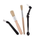 thumbnail image 1 of Coffee Machine Cleaning Brush Set - 4 Piece Set Including Wooden and Nylon Brushes for Grinders and Group Heads, 1 of 4