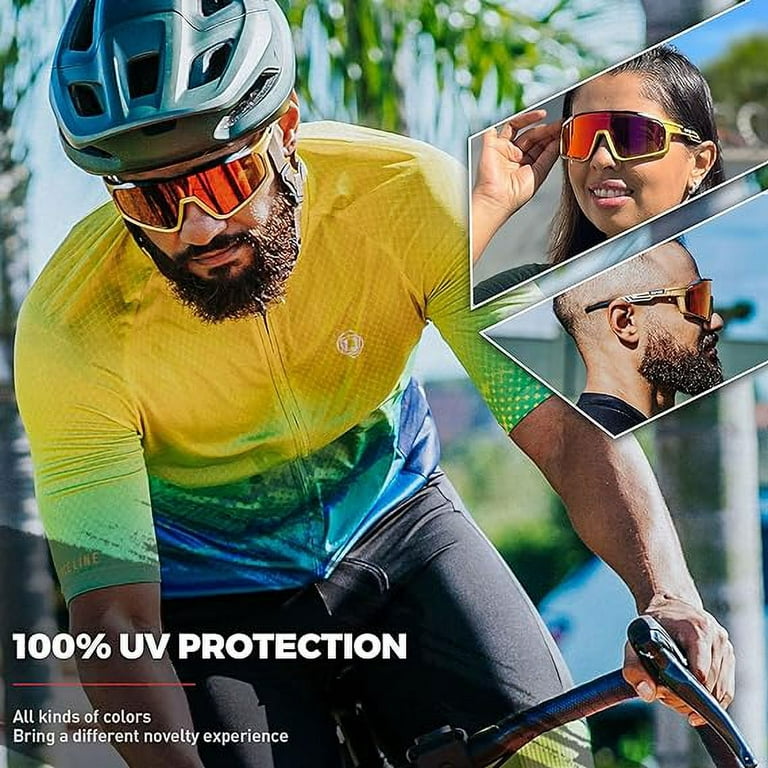 KAPVOE Polarized Cycling Glasses For Men Women Mountain Bike Glasses MTB  Riding Glasses TR90 Sport Sunglasses 