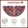thumbnail image 3 of Bingfone Christmas Tree Skirt Mat Christmas Decoration Interior 36" -Apricot color Skull flower, 3 of 6