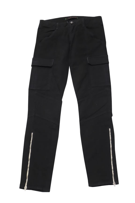 Pre-Owned J Brand Houlihan Cargo Pants with Ankle Zip in Black Cotton