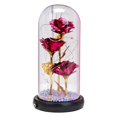 thumbnail image 1 of Flor de Rosa encantada Naiovety en cúpula de cristal con luz LED roja, 1 of 1