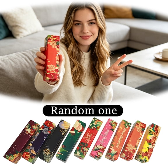 Christmas Butter Stick Squishy Fidget Toy, Random Pattern Slow Rising Stress Relief Squeeze Toy, Soft Butter Fidget Stick for Kids Adults Holiday Party Favors
