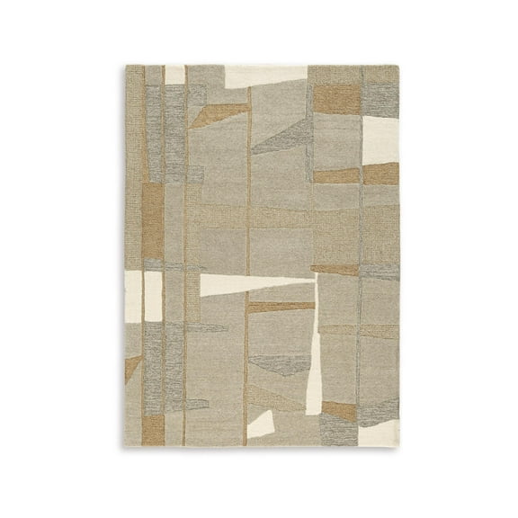 Signature Design by Ashley Abbotton 5' x 7' Rug, Taupe, Gray, Caramel