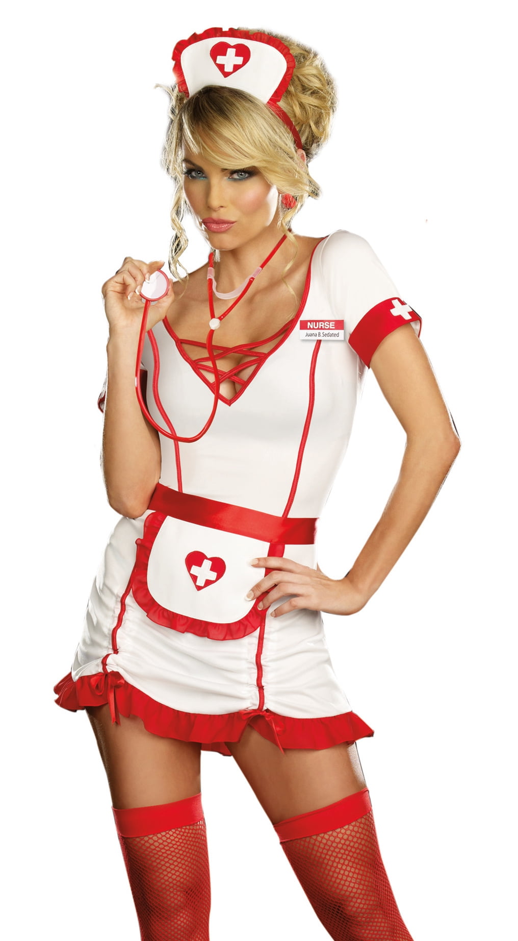 Dreamgirl Sexy Naughty Nurse Uniform Adult Halloween Costume Large