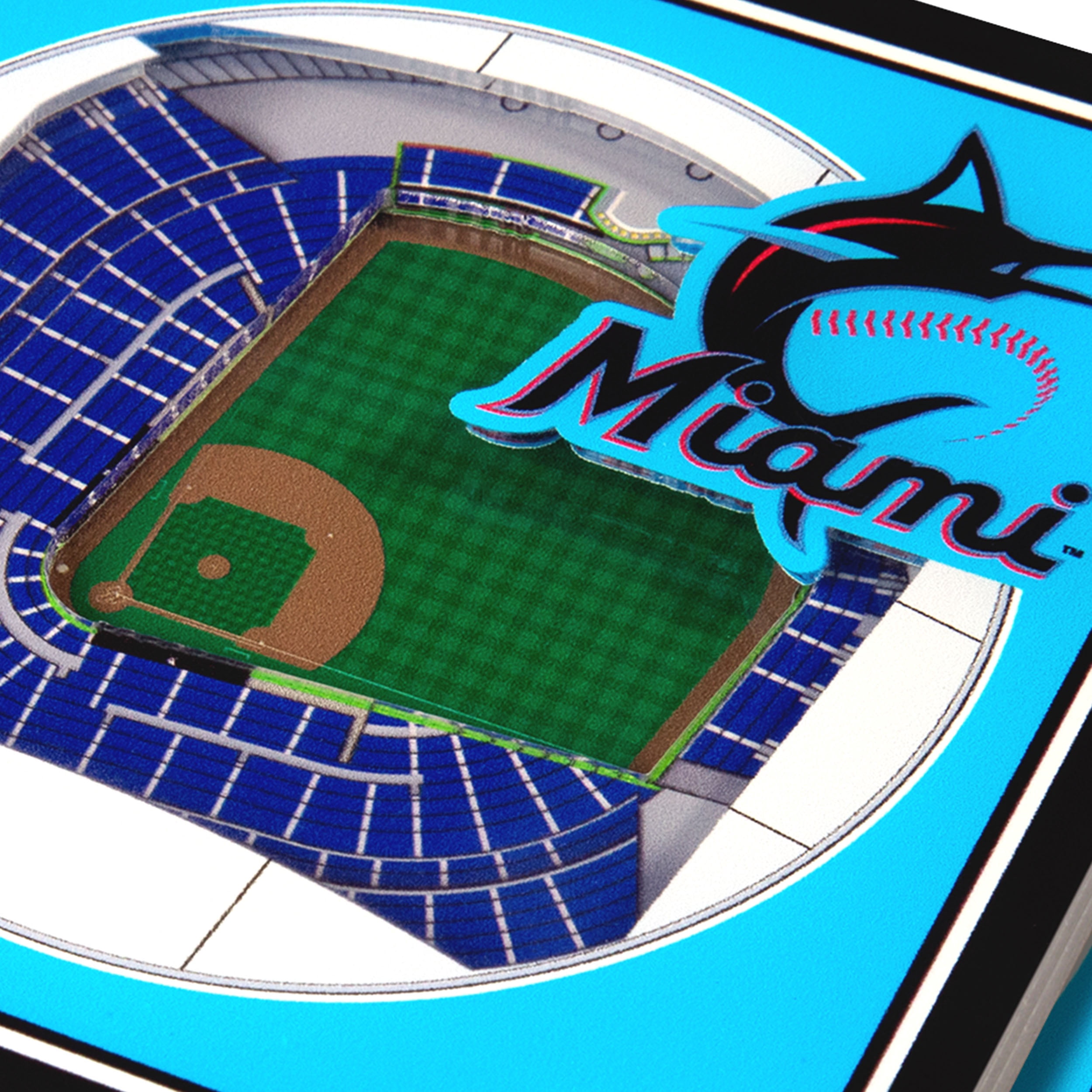 YouTheFan MLB Miami Marlins Stadiumview Cribbage