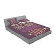 thumbnail image 2 of Ambesonne Saying Fitted Sheet & Pillow Sham Set, Vintage Grungy, Queen, Mauve Taupe Multicolor, 2 of 2