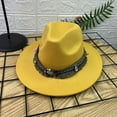 thumbnail image 2 of Men Cowboy Hat Red Hat Leather Hat for Men Summer Cowboy Hats for Men M, 2 of 5