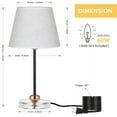 thumbnail image 6 of Black Bedside Nightstand Lamps with Clear Acrylic Base Set of 2, 6 of 9