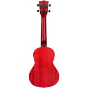 Kala Brand Music Co. Watercolor Meranti Collection, 4-String Ukulele, Right, RED, Concert (KA-MRT C)