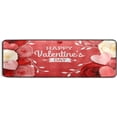 thumbnail image 5 of SKYSONIC 2'X6' Valentines Day Rose Red Runner Rug with Rubber Backing, Romantic Floral Flowers Non Slip Entryway Rug Runner Washable Soft Area Rug Carpet for Hallway Bedroom Kitchen Decor, 5 of 6