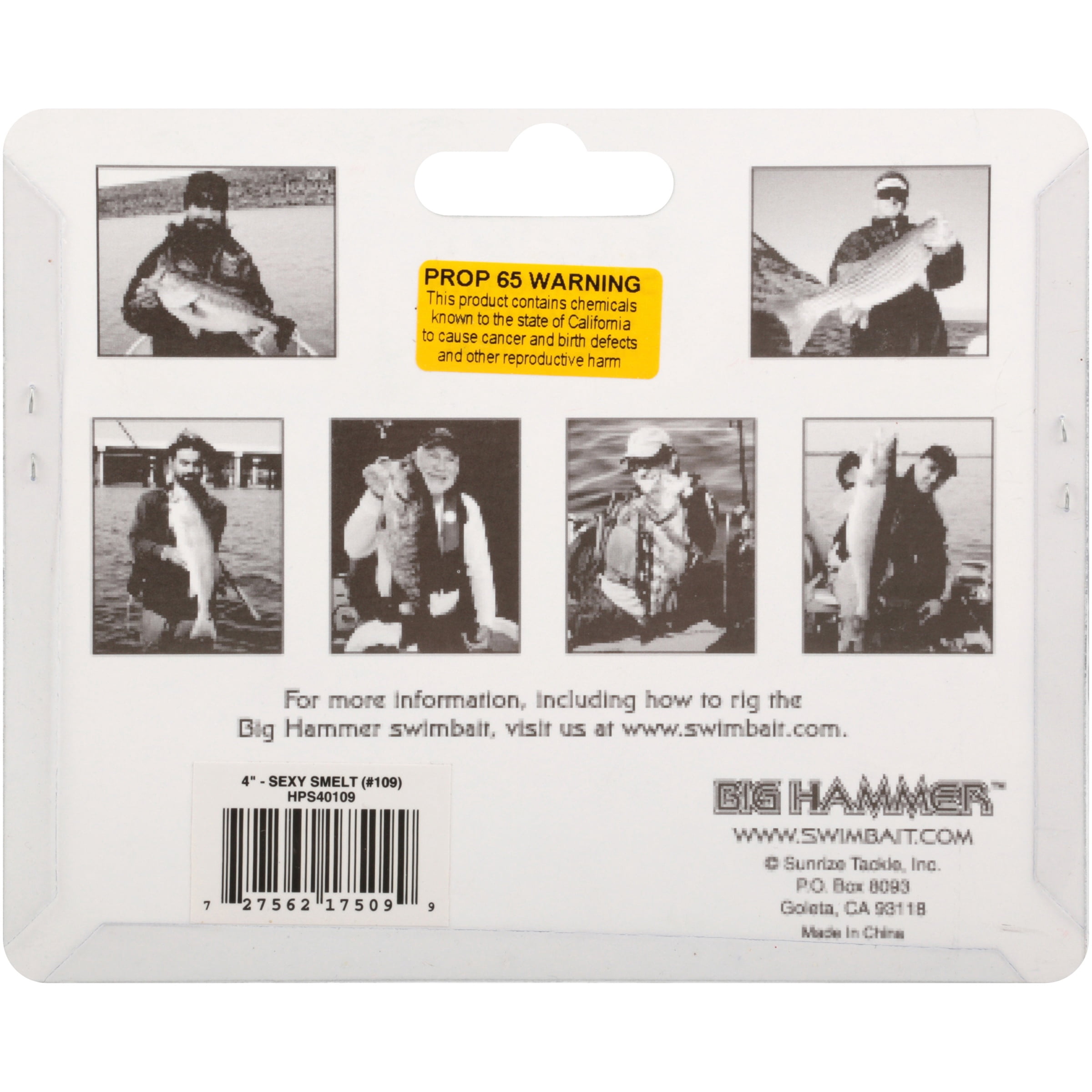 Big Hammer 4" Swimbait, 4pk, Sexy Smelt
