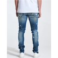 thumbnail image 2 of Embellish NYC Men's Skiba Rip & Repair Patchwork Distressed Skinny Fit Denim Jeans (30, Indigo Blue), 2 of 3