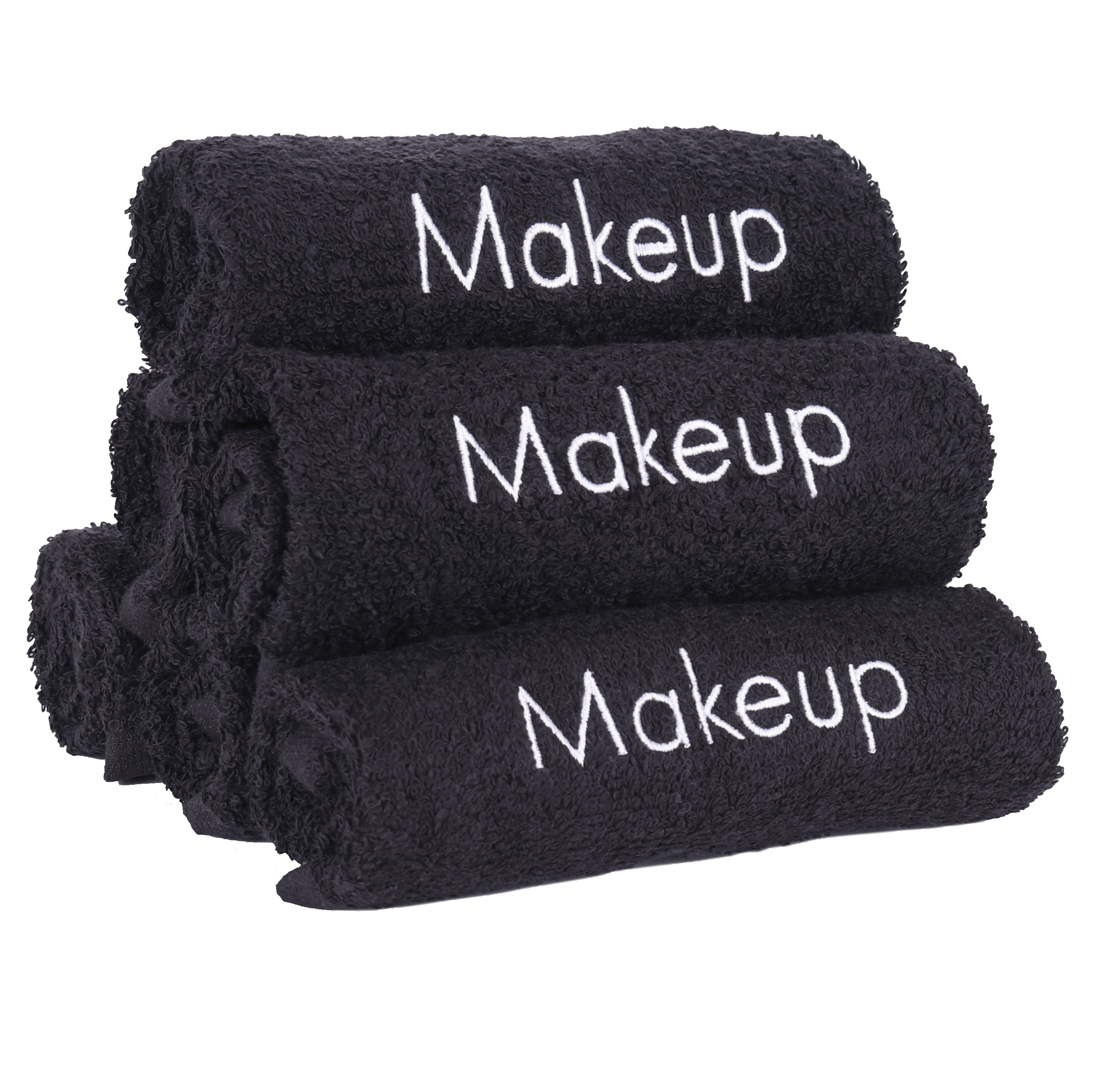 Arkwright Makeup Remover Wash Cloth - (Pack of 6) 100% Cotton Soft Quick  Dry Fingertip Face Towel Washcloths for Hand and Make Up, 13 x 13 in, Black