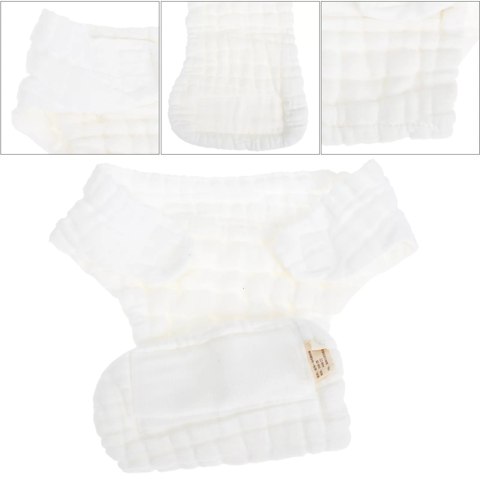 Sunshuilll 0-3 Months Washable Reusable Cloth Baby Diaper, White