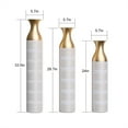 thumbnail image 3 of Yesfashion Metal Vases Set Of 3, 24in/28.7in/33.5in Tall Metal Floor Vase, Modern Large Glazed Floor Standing Vase For Living Room Office Home Decoration, 3 of 7