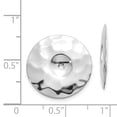 thumbnail image 3 of 14k White Gold Polished Hammered Disc Earring Jackets 14k White Gold Earrings, 3 of 3
