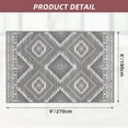 thumbnail image 3 of 6'x9' Area Rug for Living Room,Machine Washable Moroccan Farmhouse Rug,Soft Faux Wool Low-Pile Carpet for Bedroom,Grey, 3 of 4