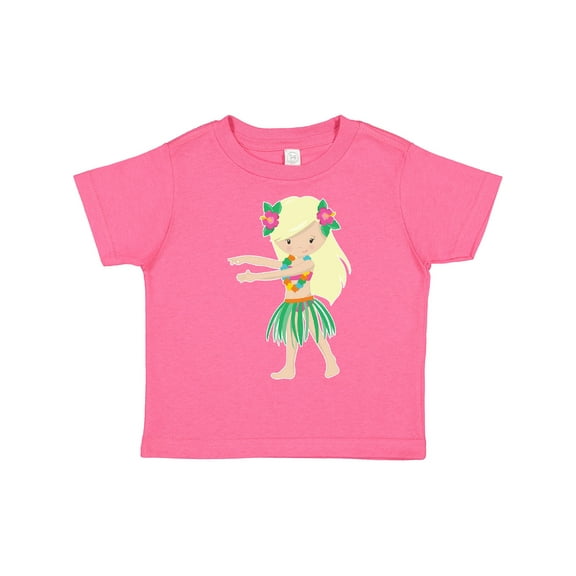 Inktastic Blonde Hula Girl Girls Toddler T-Shirt