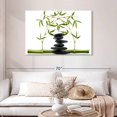 thumbnail image 2 of Elephant Stock Zen Pebbles And Bamboo Wall Art - Horizontal Canvas Wall Art - Lobby Wall Decor - Floral And Botanical Canvas - Beige And White Decor - 45" x 30", 2 of 4