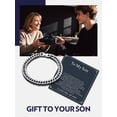 thumbnail image 2 of Bandmax 8MM Stainless Steel Cuban Chain Bracelets for Men Women Miami Curb Link Hand Chain Gift with Card To Son Graduation Birthday Father's Day, 2 of 8