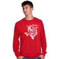 thumbnail image 5 of Texas Everything's Bigger State Shape Long Sleeve TShirt Men Women Brisco Brands X, 5 of 6