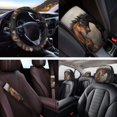 thumbnail image 4 of Yuyamidu Horse Front Back Car Seat Covers Full Set of 14 Universal Steering Wheel Cover Center Console Cover Seat Belt Cover Headrest Covers Key Chain Coasters, 4 of 7