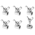 thumbnail image 1 of Unique Bargains 304 Stainless Steel 5mm Hole Wire Rope Clips, 6Pcs Wire Rope Clamp Fasteners Screws, Silver, 1 of 7