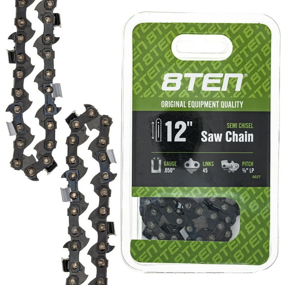 8TEN Chainsaw Chain 12 inch .050 3/8 45DL for Husqvarna 240 Poulan 810-CCC2249H