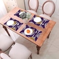 thumbnail image 6 of XMXT 6 Pcs PVC Woven Placemats, Tiger Heads Purple Print Stain Resistant Anti-Skid Place Mats for Dining Table, 12 x 18 inches, 6 of 6