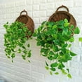 thumbnail image 6 of Wall Fence Hanging Planter,Handmade Rattan Basket Wicker Rattan Flower Basket,Flower Pots Hanger Garden Decoration Indoor Outdoor Watering Hanging Baskets, 6 of 9