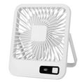thumbnail image 3 of Mini Desktop LCD Display Cooling Fan  Battery Powered Speed Adjustment Fan White, 3 of 9