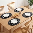 thumbnail image 3 of Placemats Set of 6 Leather Placemats for Kitchen Dining Table Decor Washable Heat Resistant Table Place Mats Black Gold 16.9x11.8inch, 3 of 6