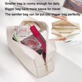 thumbnail image 3 of Bolsa de cosméticos Sohynca de piel sintética para mujer con 2 bolsas, color marfil, 3 of 5