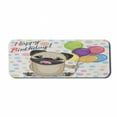 thumbnail image 1 of Birthday Computer Mouse Pad, Animal Dog Smiling Pug with Party Balloons Greeting Card Inspired Design, Rectangle Non-Slip Rubber Mousepad Large, 31" x 12" Gaming Size, Multicolor, by Ambesonne, 1 of 2