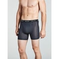 thumbnail image 5 of Bolter 4-Pack Men Nylon Spandex Performance Boxer Briefs (X-Large, 2 Blk / 2 Gry), 5 of 6