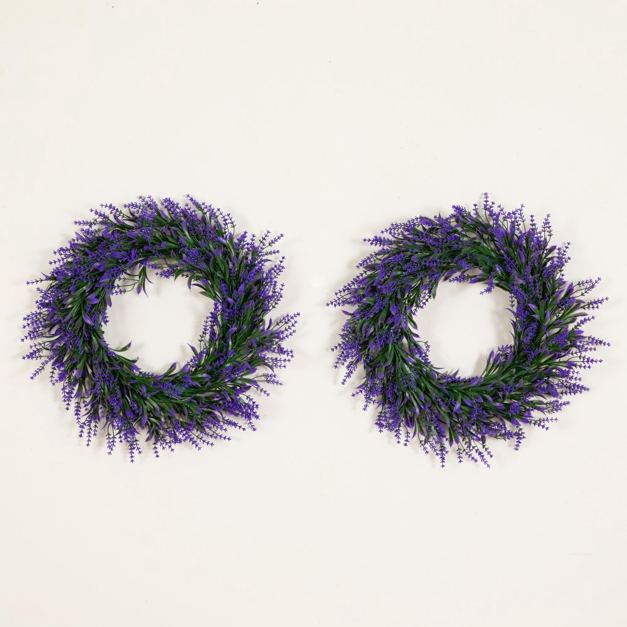 18in. Artificial Lavender Wreath - Set of 2