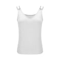 thumbnail image 5 of Erwazi Women's Solid Color Crew Neck Double Strap Cami Sleeveless Slim Fit Casual Trendy Tank Top, 5 of 6