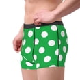 thumbnail image 5 of Salouo Green And White Polka Dot Print Men's Boxer Briefs,Breathable Underwear Elastic Waistband Briefs for Men -Small, 5 of 8