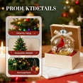 thumbnail image 7 of Nature’s Birds Crystal Glass Ornament Set, Cardinal Bird Christmas Tree Ornaments 2025, Memorial Keepsake Glass Ball Decorations, Clear Holiday Ornaments Home Décor (Hummingbird), 7 of 7
