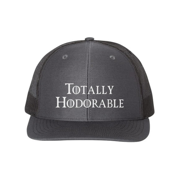 Game Of Thrones Hat, Totally Hodorable, GOT Hat, Trucker Hat, Baseball Cap, Adjustable, GOT Apparel, Hodor Hat, 10 Color Options, White Text, Charcoal/Black