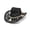 Black, variant on Women's Crochet Western Cowboy Straw Hat Hollow Out Woven Sun Hat with Shell & Tassel Band