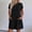Black, variant on Womens Summer Casual Solid Color Romper Short Sleeve Crewneck Shorts Overalls Jumpsuit with Pockets Outfits Back Zipped Wine