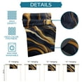 thumbnail image 7 of Table Runner Dresser Scarves 60 Inch Long, Dark Blue Marble Texture with Gold Line Linen Dining Table Runners Natural Cracks Granite Stone Tabletop Scarf for Wedding Holiday Party Kitchen, 7 of 7