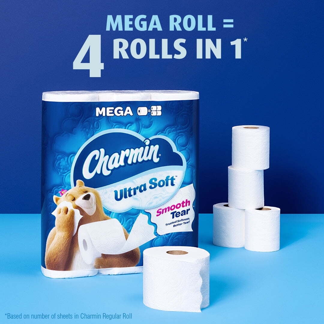 Charmin Ultra Soft Toilet Paper 12 Mega Rolls, 224 Sheets Per Roll