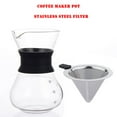 thumbnail image 3 of , Glass Coffee Pot Coffee Brewer with Stainless Steel Filter, Resistance Decanter, 14 Ounce - 400ml with Filter, 3 of 8
